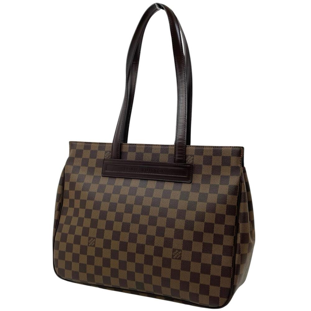 Louis Vuitton Parioli Damier Tote Bag Canvas Leather Brown